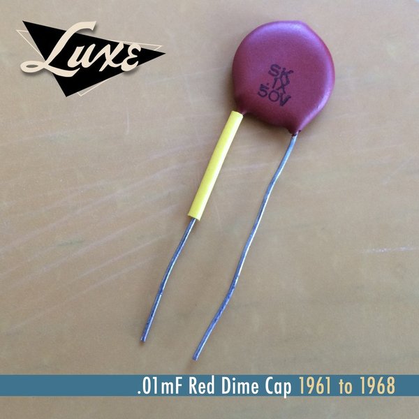 Luxe Radio 1961-1968 Ceramic Disk .1mF Red Dime Cap