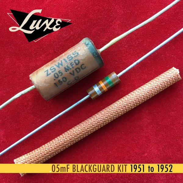 Luxe Radio 1951-1952 Blackguard/Nocaster Paper & Foil Capacitor Kit