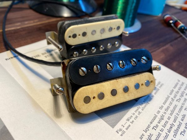 GVT " NOS WIRE " 1958 - 1959 HUMBUCKER PAF SET BELDEN / CORONA WIRE  4 CONDUCTORS LEADS