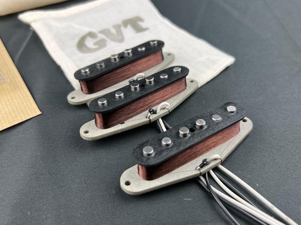 General Vintage Tone CBS Hand wound pickup set For Strat®️ 1969 Hendrix Bell Tone Gray bottom